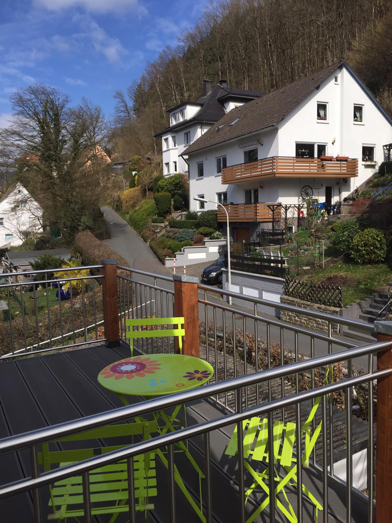 Ferienwohnung Wiese, Balkon